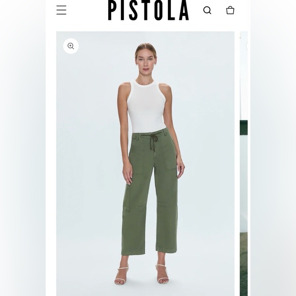 pistola Pants - Pistola Sabrina Curved Utility Pants in Meadow